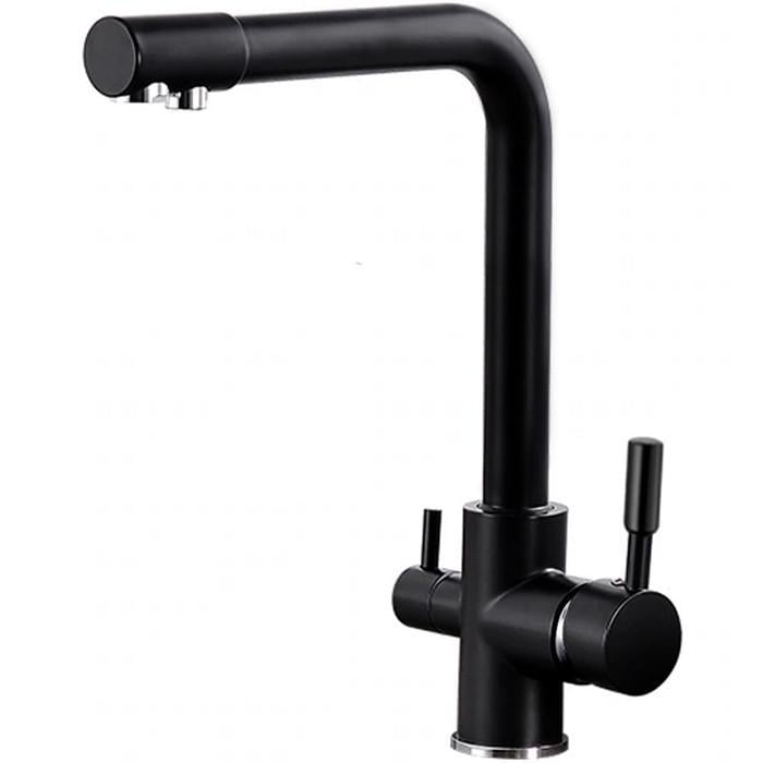 Смеситель кухонный Ledeme LM 405-3 с подключением к фильтру матовый Черный (mrg4055-3) Смеситель кухонный Ledeme LM 405-3 с подключением к фильтру матовый Черный (mrg4055-3)