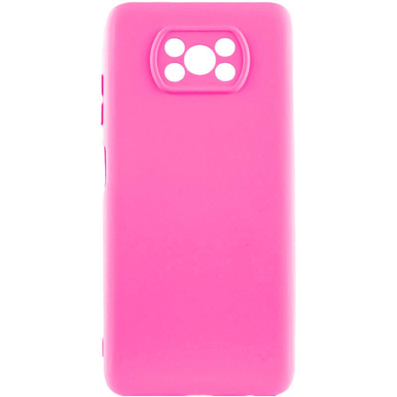 Противоударный чехол Silicone Cover Lakshmi Full Camera (AAA) для Xiaomi Poco X3 NFC / Poco X3 Pro  РОЗОВЫЙ / BARBIE PINK