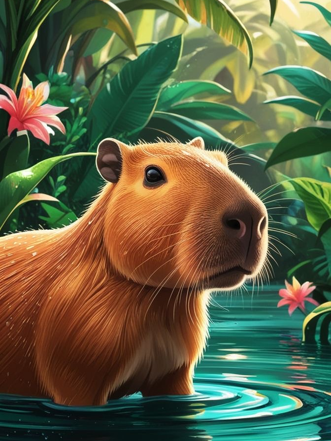 Алмазная мозаика Капибара 30х40 см (28915407)