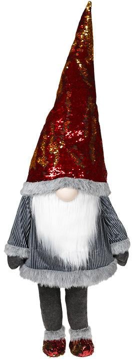 Игрушка мягкая Гномик Grey 43х30х123 см Красный