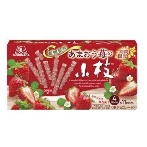 Хрустка соломка в полуничному шоколаді Morinaga Koeda Strawberry 60 г