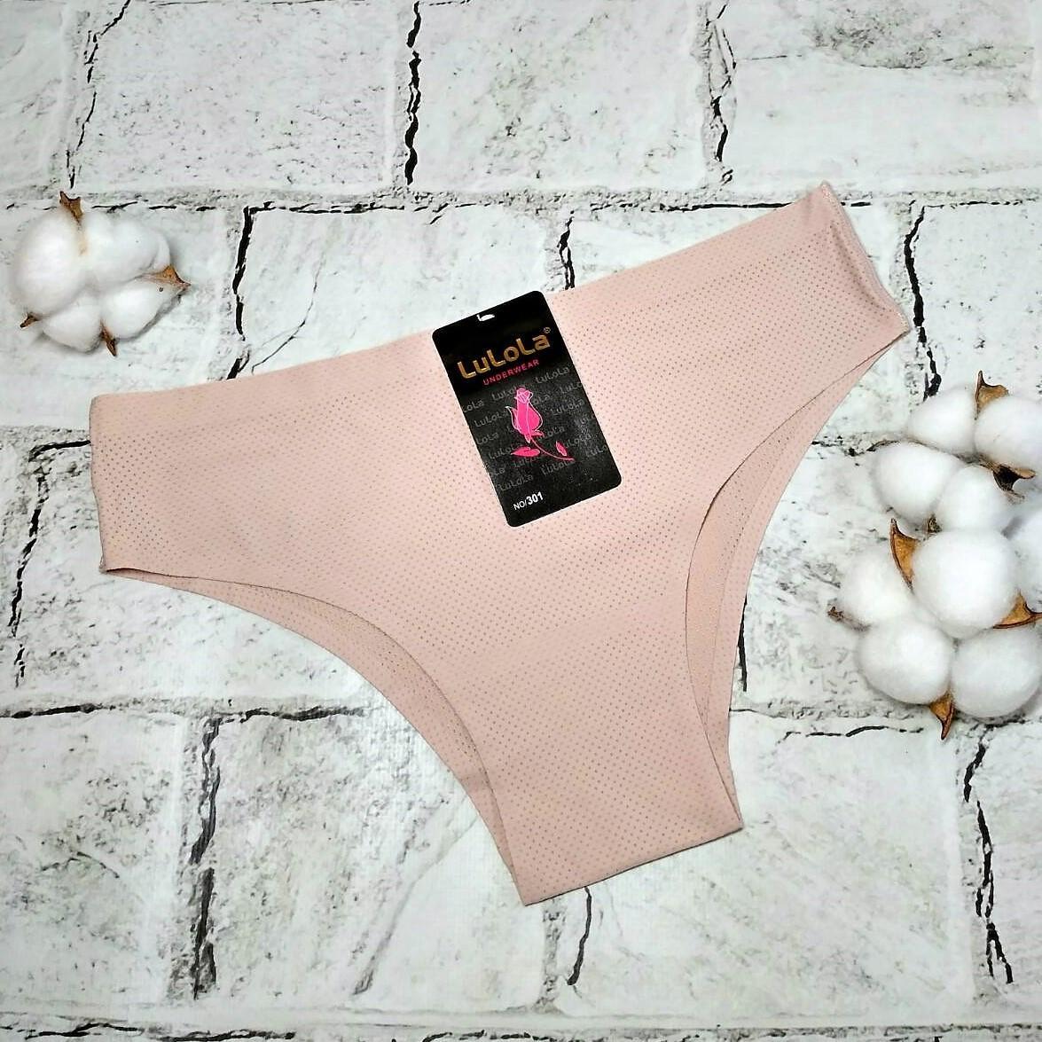 Трусики танга Lulola бесшовные/микрофибра р. 44/XL Пудровый (301-1-1)