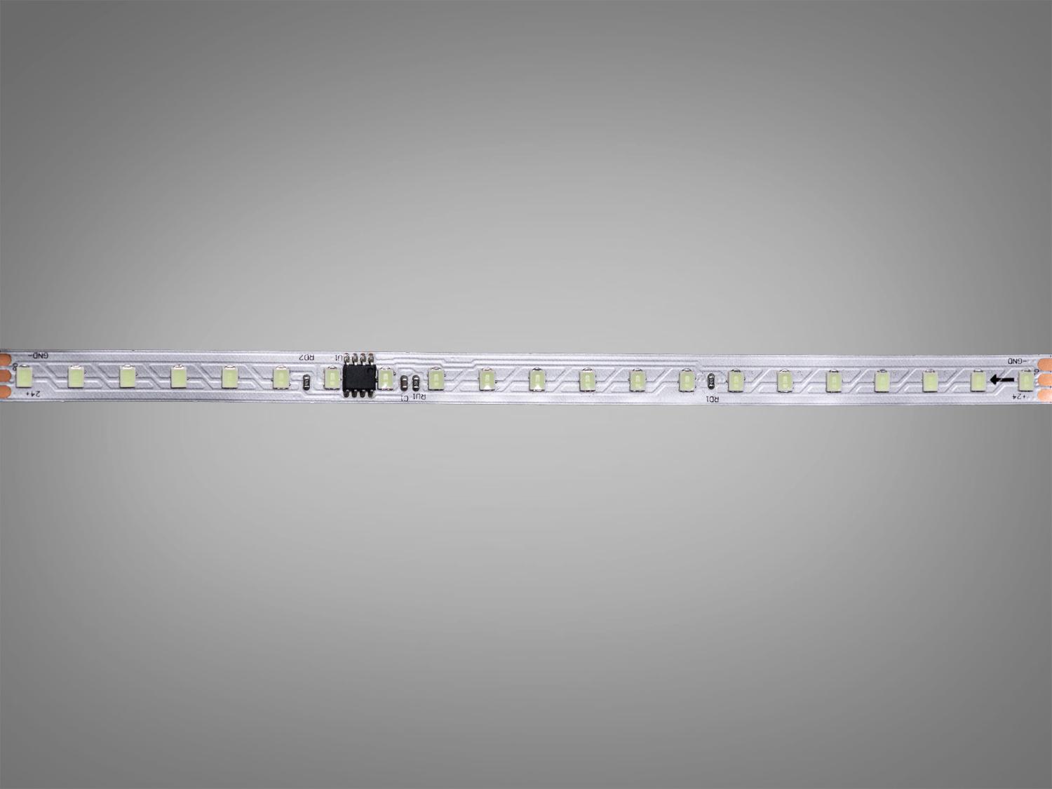 Світлодіодна стрічка адресна 24 В 126 діодів на метр 8 мм блакитна (PWS24-2835-126-BLUE-20-8) - фото 3