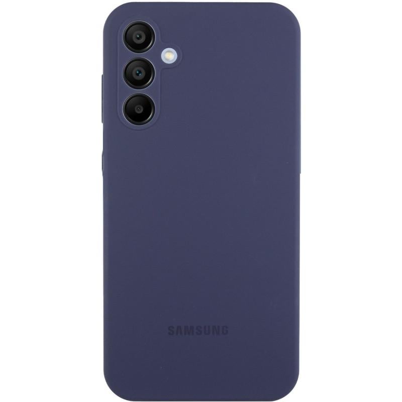 Противоударный Чехол Silicone Cover Lakshmi Full Camera (AAA) with Logo для Samsung Galaxy A55 Темно-синий/Midnight Blue