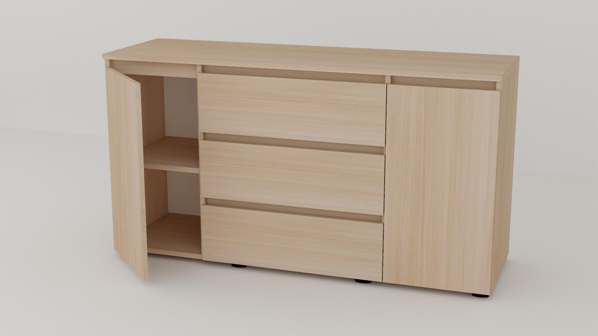 Комод Алекса СН-131/55 140х55х75 см Дуб молочний