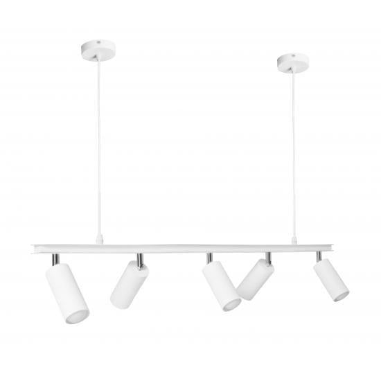 Люстра лофт MSK ELECTRIC Tube NL 2450-5 WH с поворотными плафонами (616910)