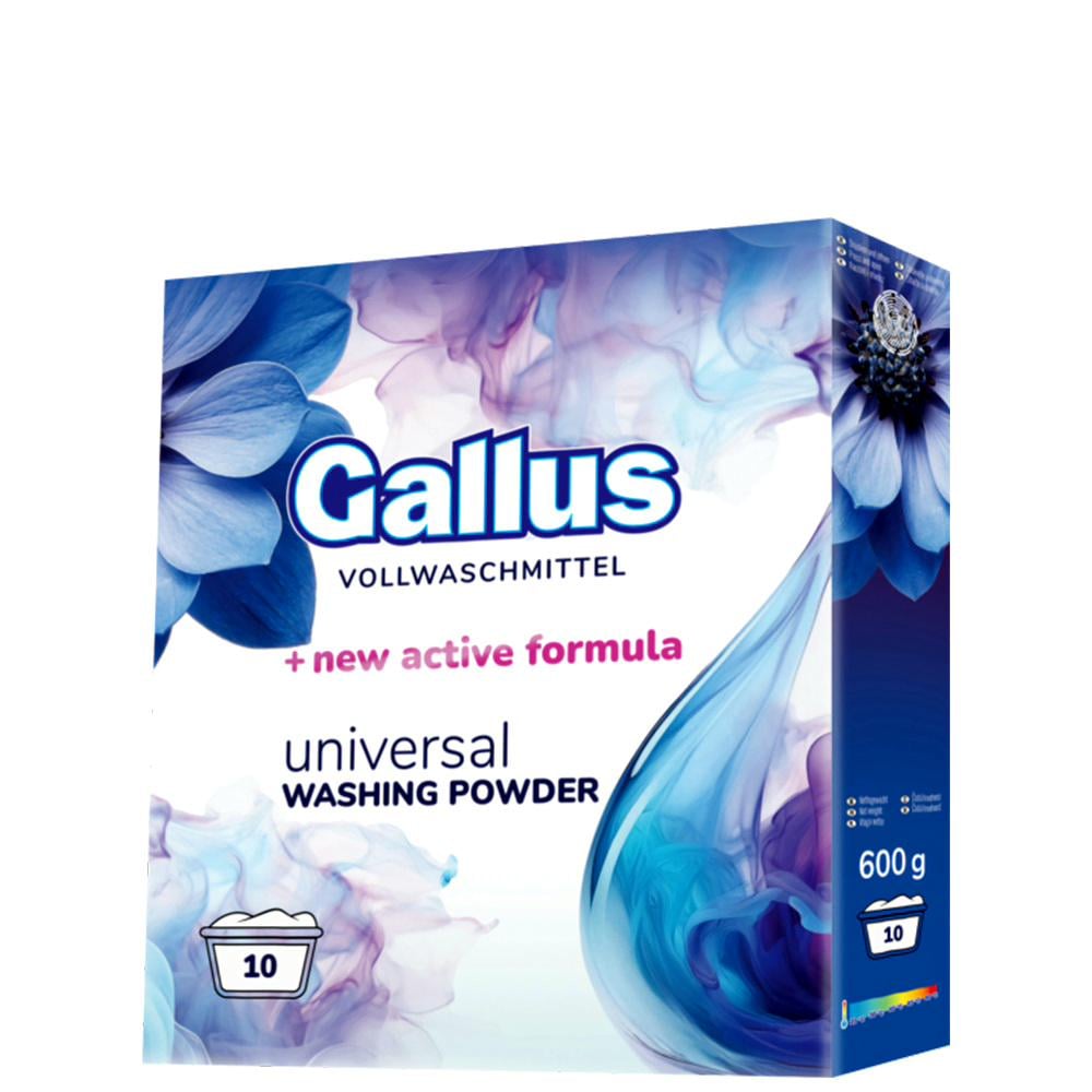 Порошок концентрат для стирки универсальный Gallus Universal 600 г 10 циклов стирки (303811)