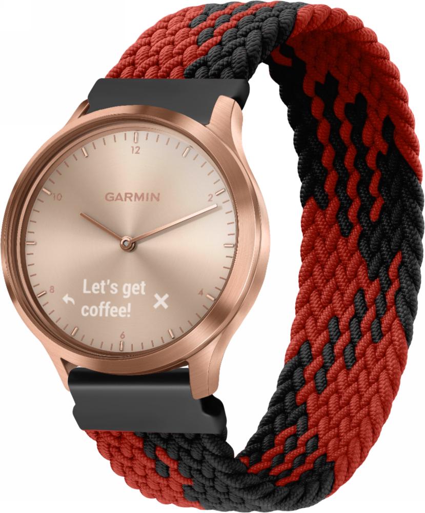 Ремінець Solo Loop Multi для Garmin Vivomove HR (135 мм) Black Red (25167-44)