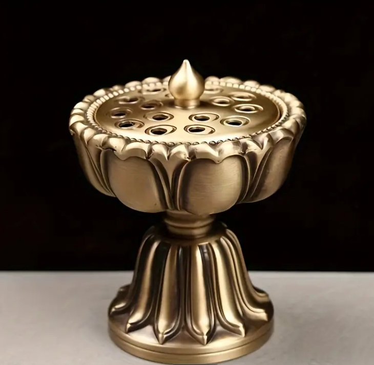 Аромалампа для благовоний Лотос металлическая 6,6х5,2см (EG4047)