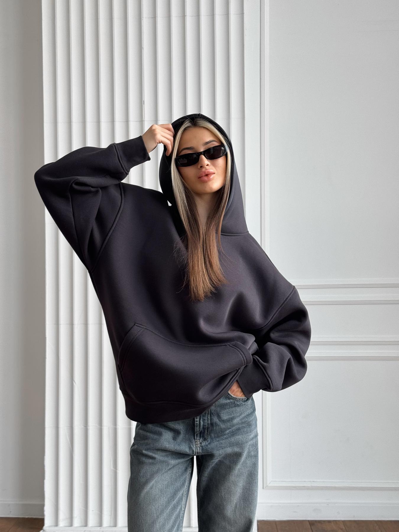 Кофта женская Over зимняя флисовая XL Графит (26320/1/5) - фото 10 Кофта женская Over зимняя флисовая XL Графит (26320/1/5) - фото 10