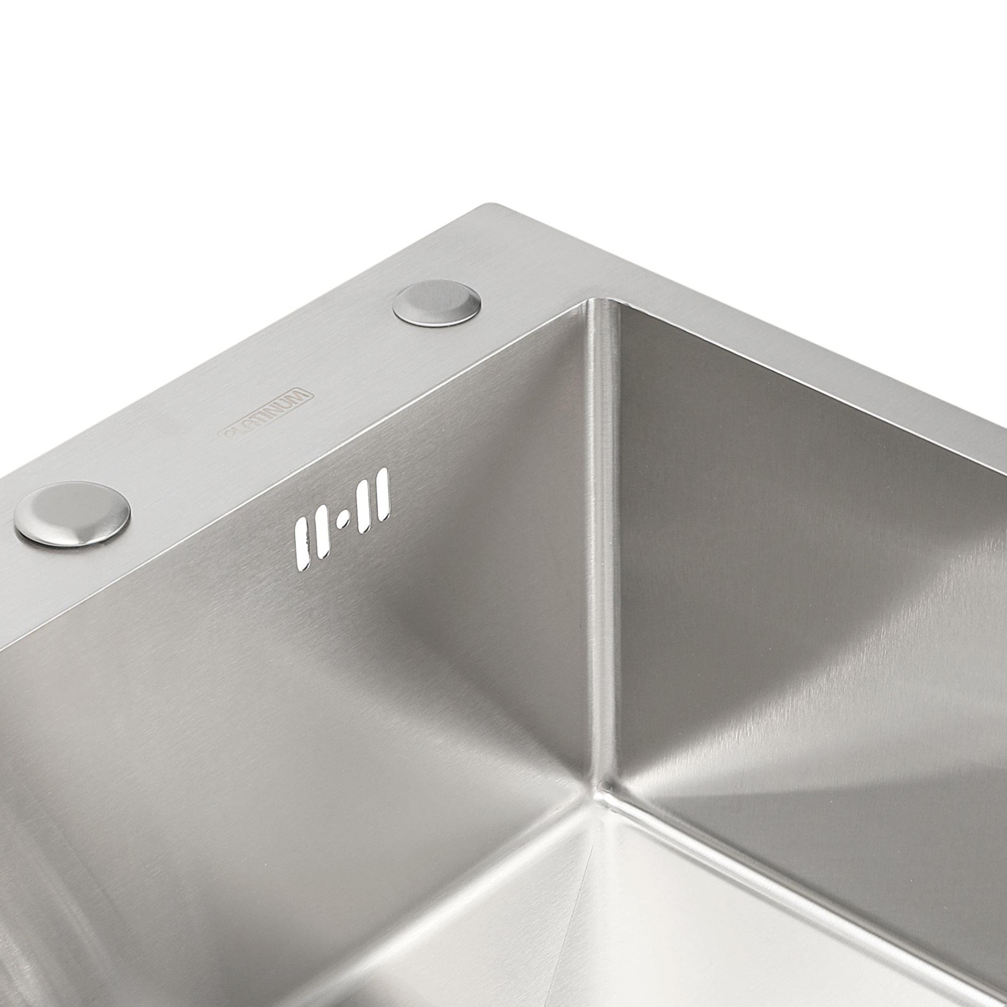 Мийка кухонна Valeso Handmade 600х450х220 мм товщина 3,0/1,5 мм/дозатор - фото 5