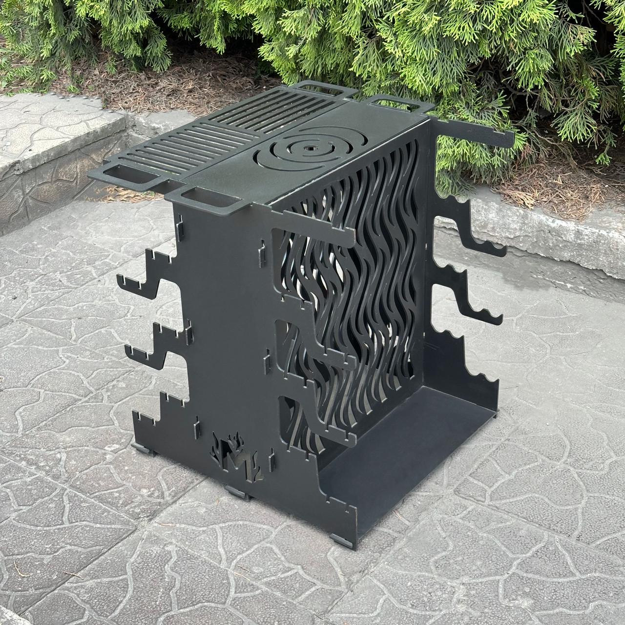 Мангал вертикальний Metalzavod Медея на 6 шампурів 3 мм/39,7х47,2х45,5 см (MVR6-3) - фото 2 Мангал вертикальний Metalzavod Медея на 6 шампурів 3 мм/39,7х47,2х45,5 см (MVR6-3) - фото 2