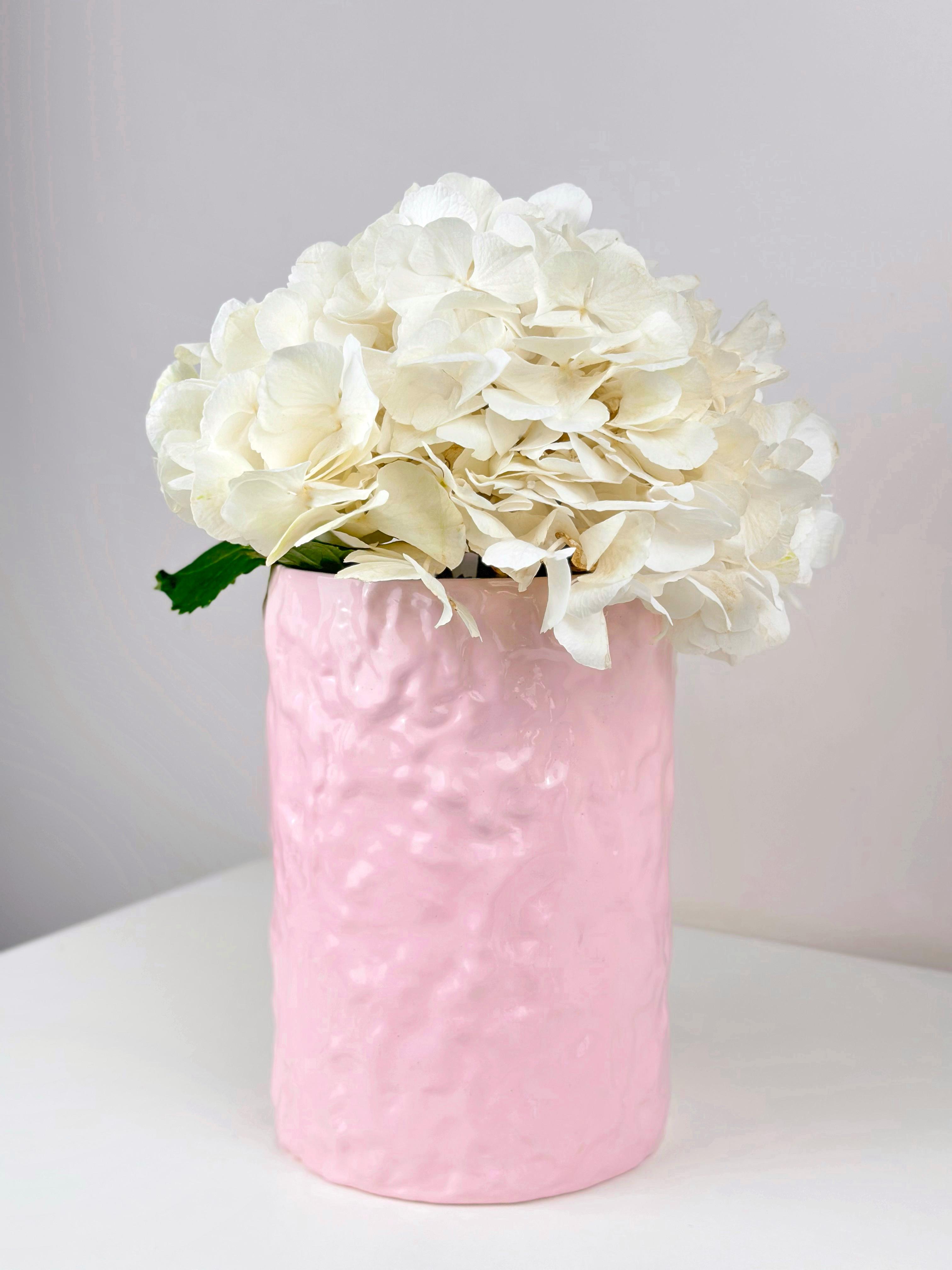 Ваза для квітів і декору Блиск 18 см Рожевий (14001-17)