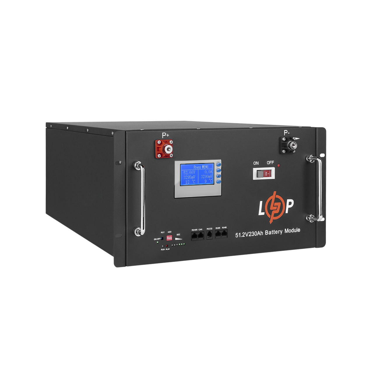 Аккумулятор LogicPower LP LiFePO4 48V 51,2V-230 Ah 11776Wh Smart BMS 200A с LCD RM (1866639115) - фото 3 Аккумулятор LogicPower LP LiFePO4 48V 51,2V-230 Ah 11776Wh Smart BMS 200A с LCD RM (1866639115) - фото 3