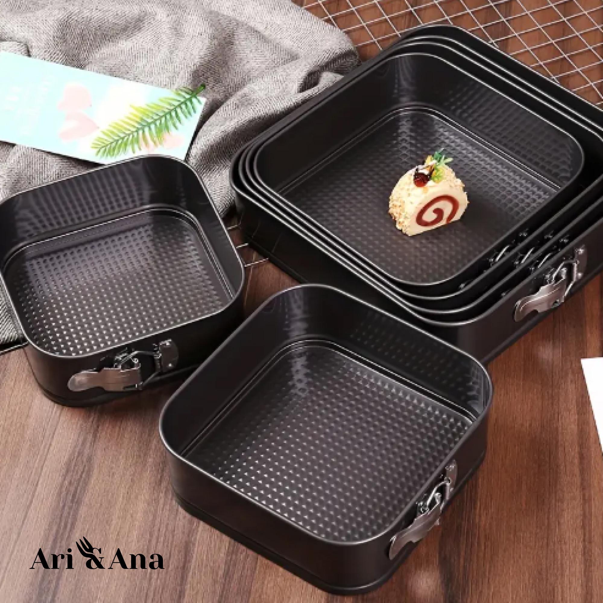 Набір форм для випікання Ari/Ana 6 квадратних антипригарних форм з вуглецевої сталі (18-28 см) - фото 8 Набір форм для випікання Ari/Ana 6 квадратних антипригарних форм з вуглецевої сталі (18-28 см) - фото 8