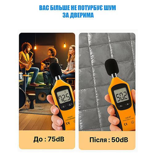 Штори дверні теплі на магнітах P 110x230 см Сріблястий (117654812) - фото 4 Штори дверні теплі на магнітах P 110x230 см Сріблястий (117654812) - фото 4