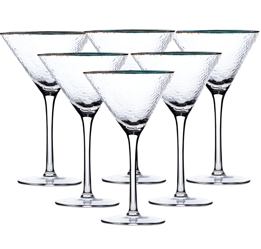 Набор бокалов для мартини Triangle 6 шт. по 200 мл Прозрачный/Золотой