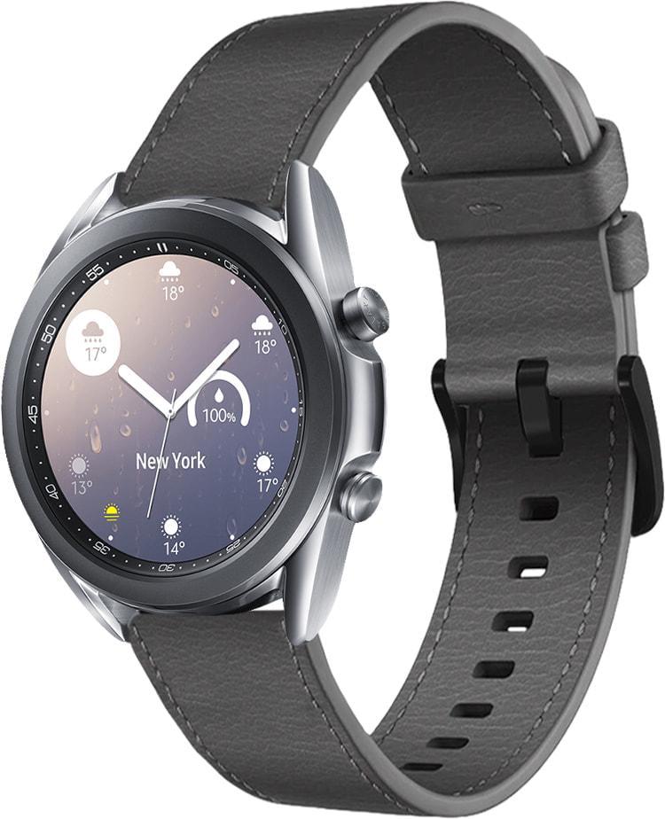Ремешок кожаный Elfur для Galaxy Watch 3 41 мм Grey (35748-33) Ремешок кожаный Elfur для Galaxy Watch 3 41 мм Grey (35748-33)