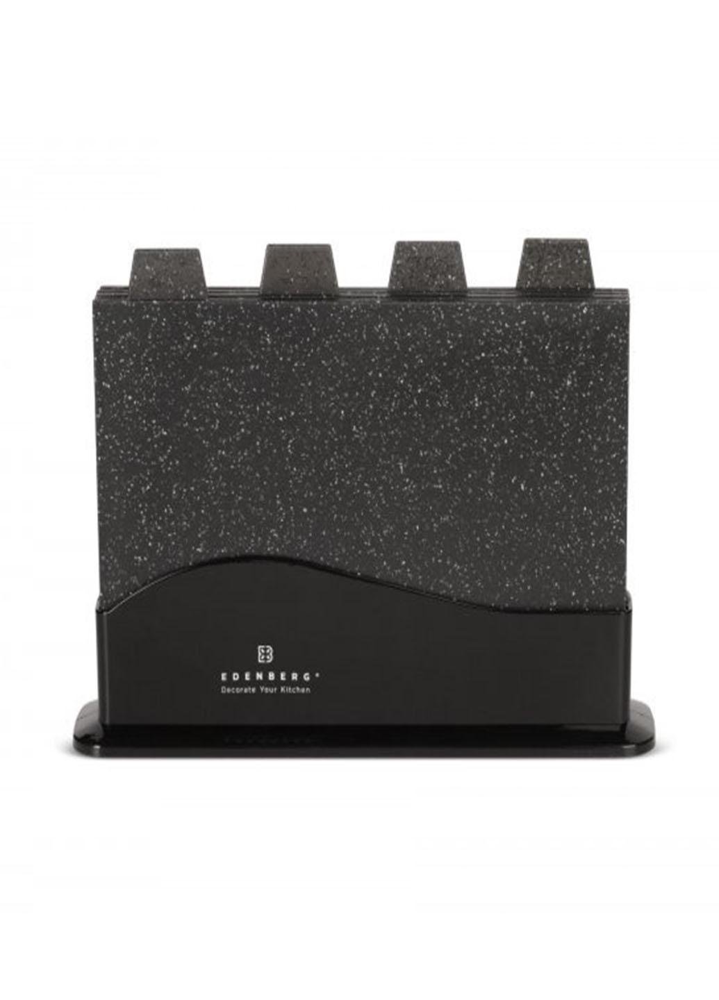Набор кухонных досок Edenberg с подставкой 29х19,5х0,6 см 4 шт. Черный (11983А)