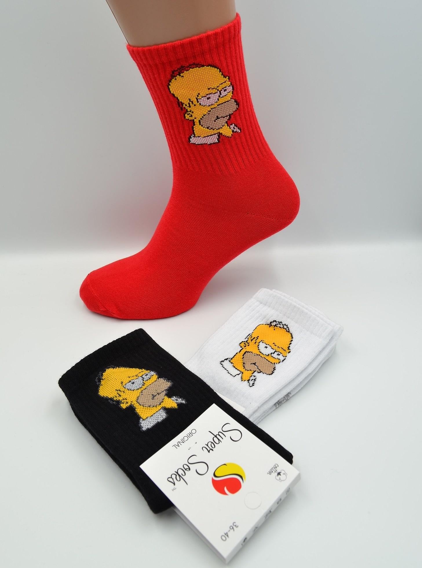 Носки универсальные демисезонные Super Socks 001.092 Homer р. 42-44 Ассорти