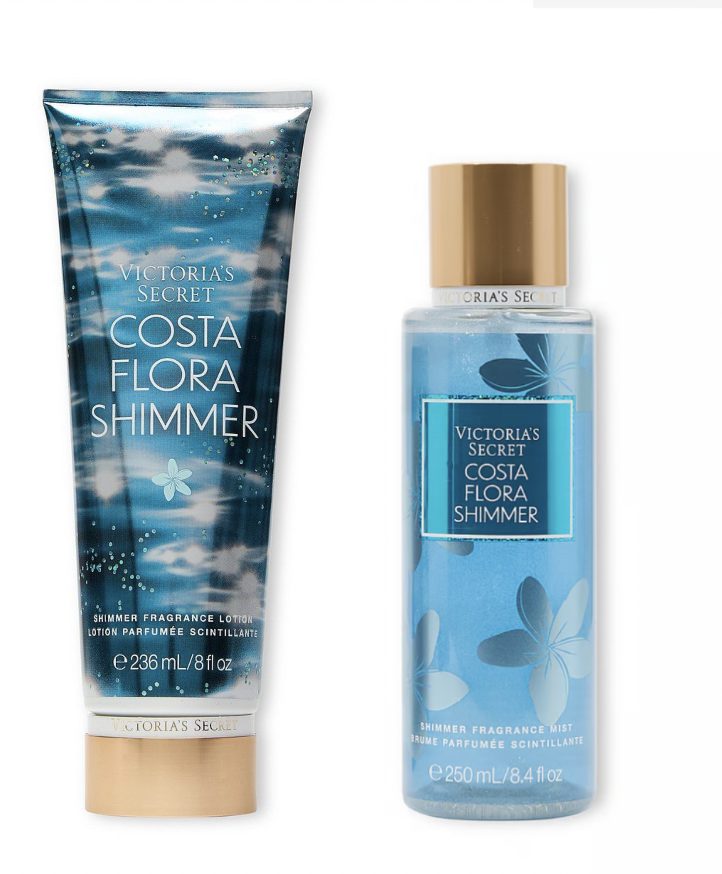 Подарунковий набір Victoria's Secret Costa Flora Shimmer спрей 250 мл лосьйон 236 мл