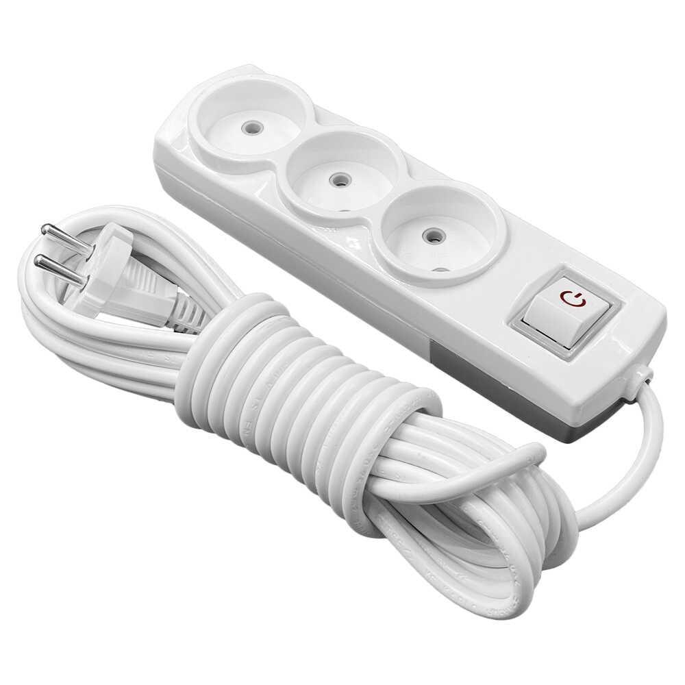 Подовжувач тримісний Violux без заземлення 10 м (920400)