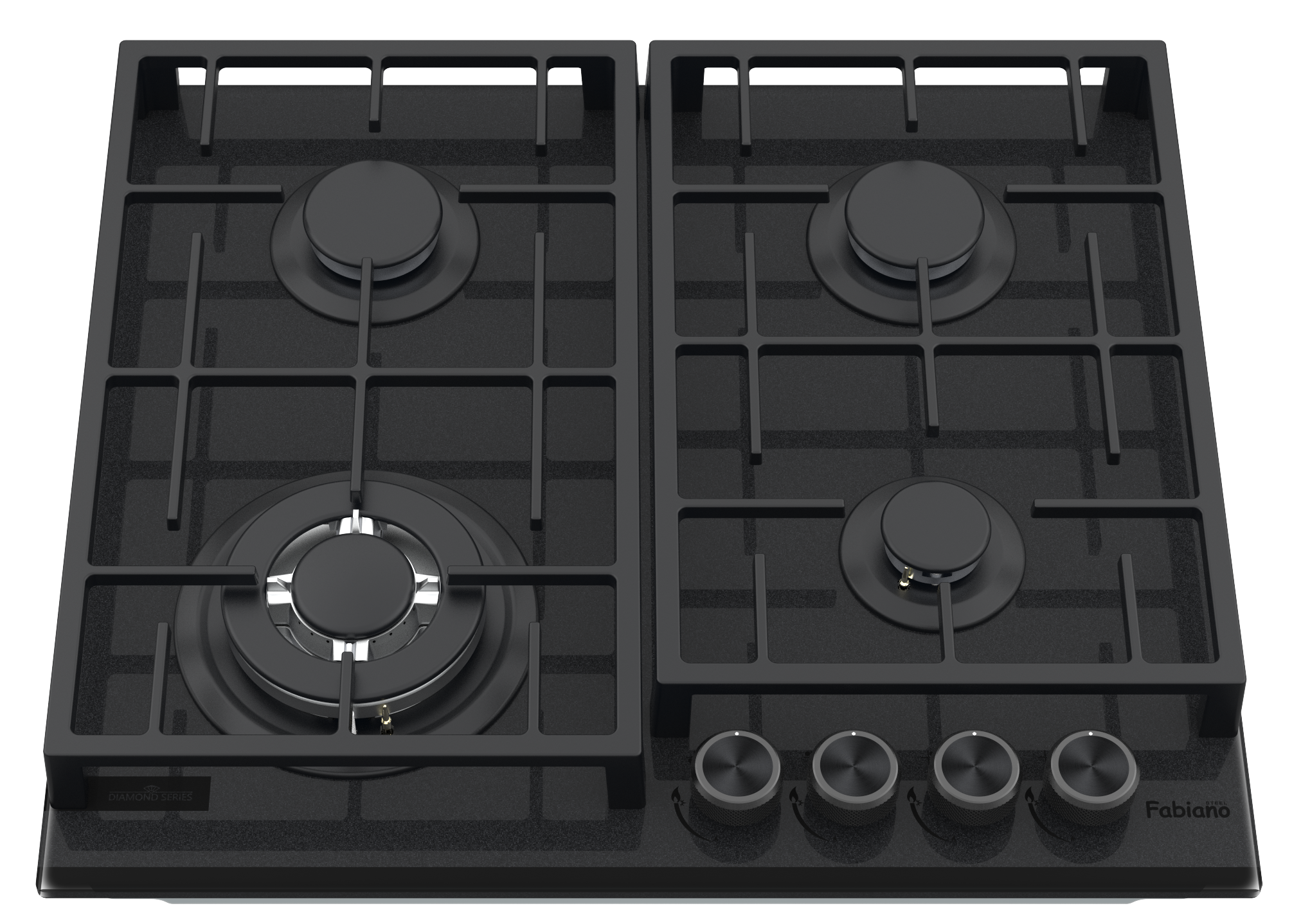 Варочная поверхность газовая FHG 8244 VGHT Diamond Black (8111.406.1848) - фото 1 Варочная поверхность газовая FHG 8244 VGHT Diamond Black (8111.406.1848) - фото 1
