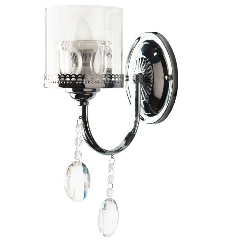 Бра настінне накладне Brille BCL-663W/1 E27 CH класичне