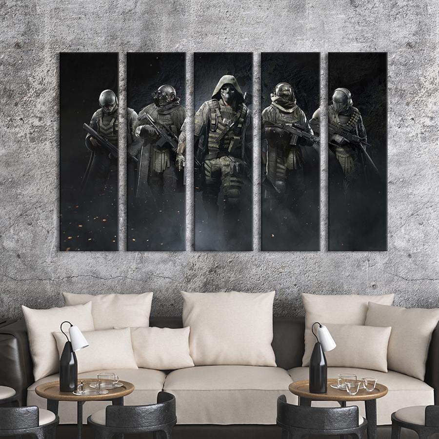 Картина на холсте Персонажи игры Tom Clancy’s Ghost Recon Breakpoint 87x50 см (1521-51)