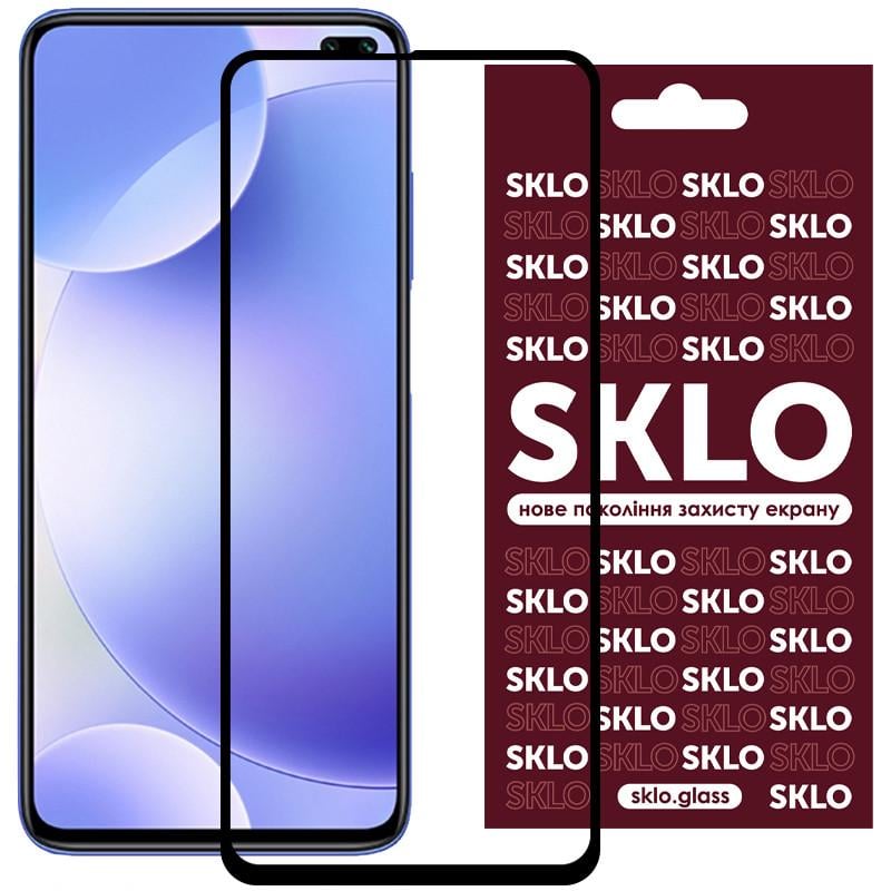 Противоударное Защитное стекло SKLO 3D для Xiaomi K30/Poco X3/X3 NFC/X3 Pro/Mi 10T/ Mi 10T Pro Черный