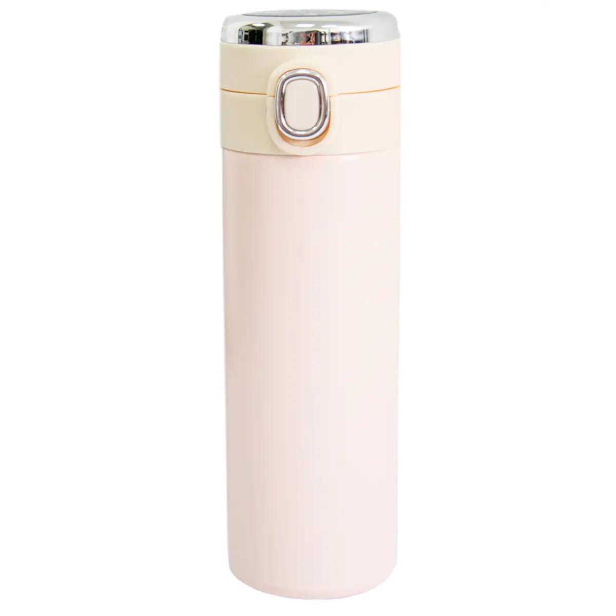 Термос Vacuum cup 420 мл с индикатором температуры Бежевый (1008543-White)