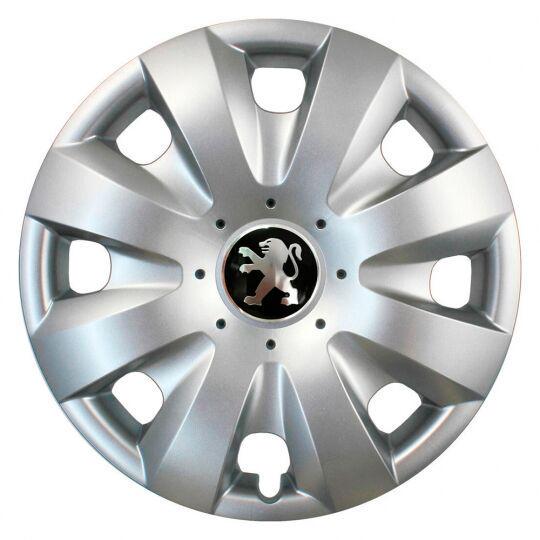 Автомобильные колпаки SKS 321 R15 с логотипом Peugeot 4 шт. Серебристый