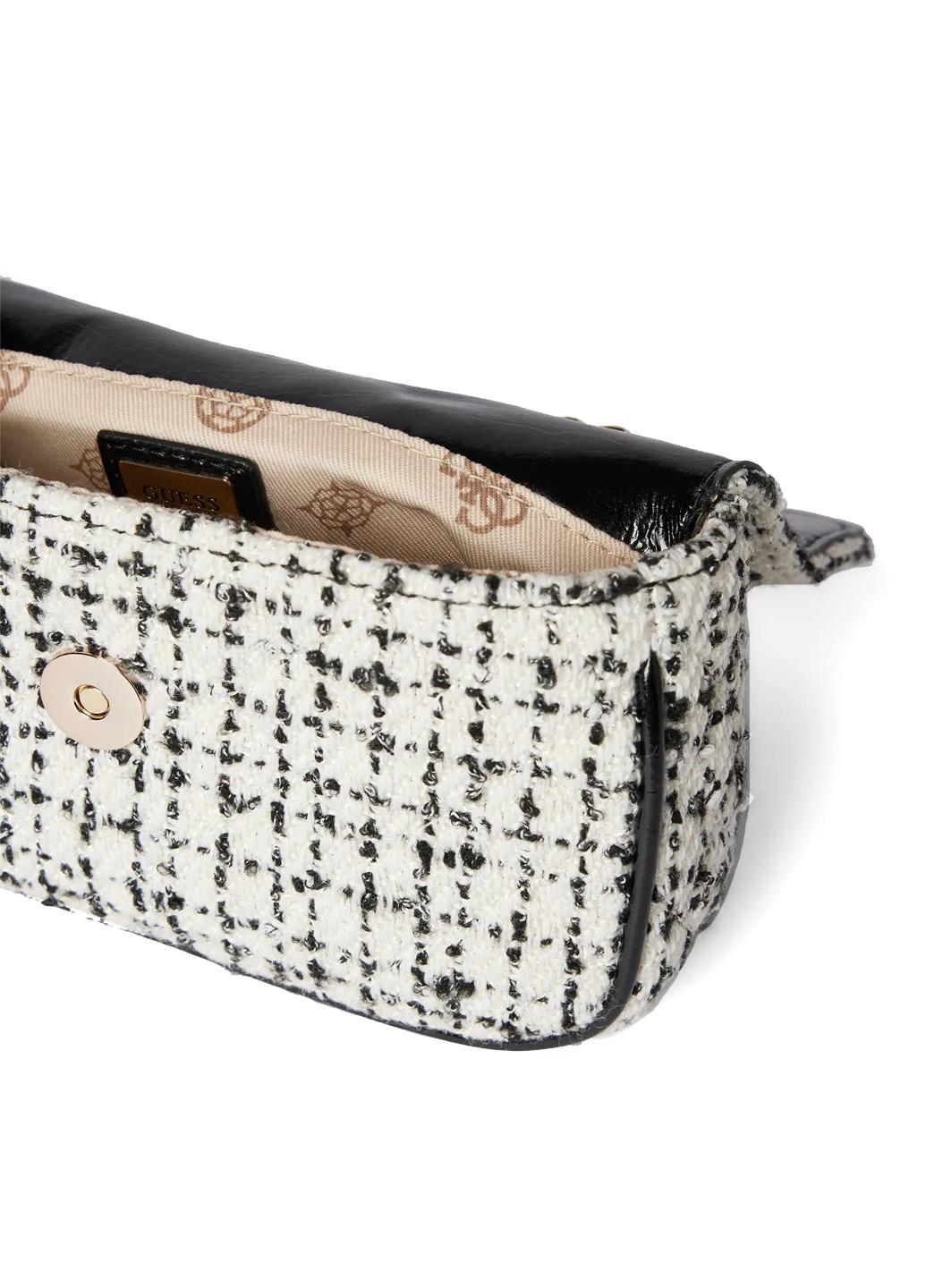 Сумка кросс боди женская твидовая Guess SPARK MICRO MINI HWTZ8700780-BKW Белый - фото 6 Сумка кросс боди женская твидовая Guess SPARK MICRO MINI HWTZ8700780-BKW Белый - фото 6