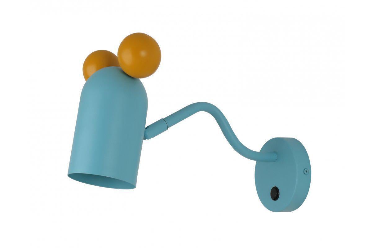 Светильник настенный GTV MOUSE с выключателем 9485 250V 50/60Hz E27 25W IP20 Голубой (00000036386)