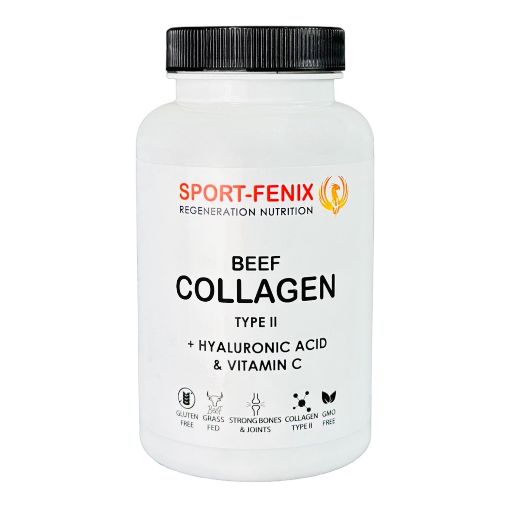 Колаген Sport-Fenix BEEF Collagen TYPE II з гіалуроновою кислотою та вітаміном С 120 капс. (4820259600198)