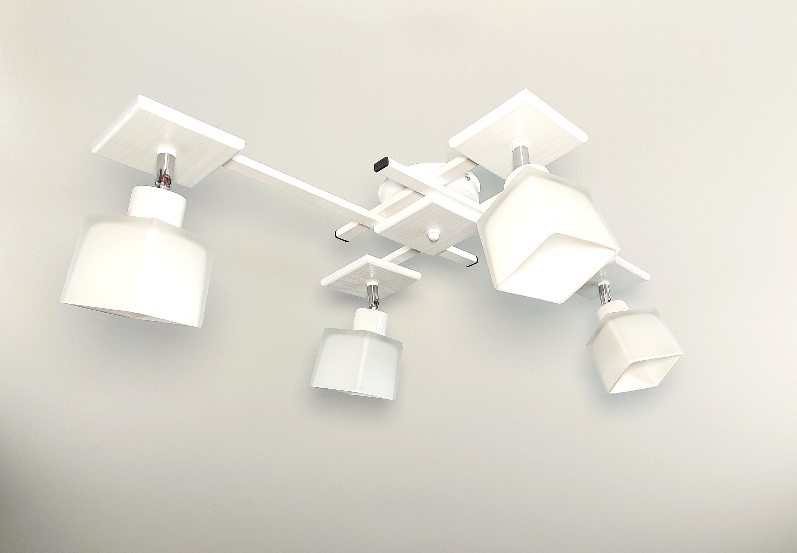 Люстра потолочная Оскар/2+2 на 4 поворотных плафона Белый - фото 2 Люстра потолочная Оскар/2+2 на 4 поворотных плафона Белый - фото 2