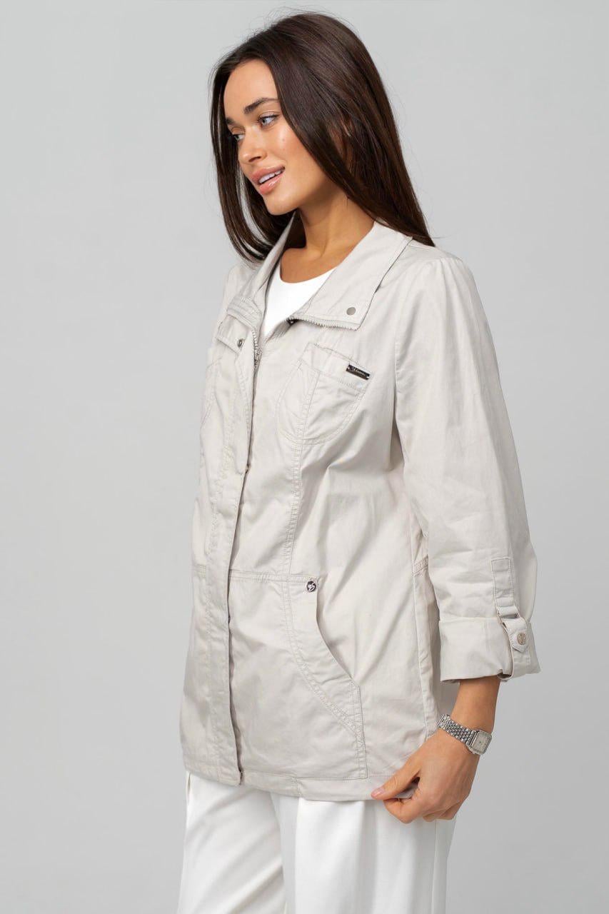 Куртка-вітрівка жіноча 4XL Світло-сірий (33332725)