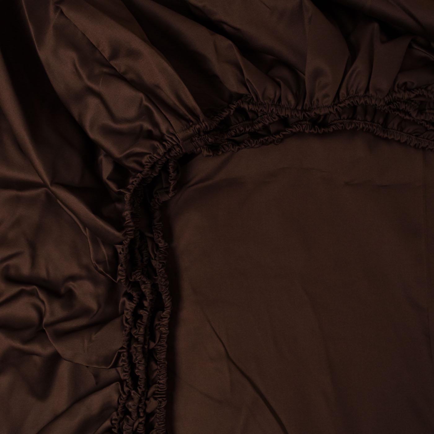 Простынь на резинке двуспальная сатин хлопок 125 г/м2 180х200х25 см Шоколад (chn-pnr-sa-180-25-shoko) - фото 5 Простынь на резинке двуспальная сатин хлопок 125 г/м2 180х200х25 см Шоколад (chn-pnr-sa-180-25-shoko) - фото 5