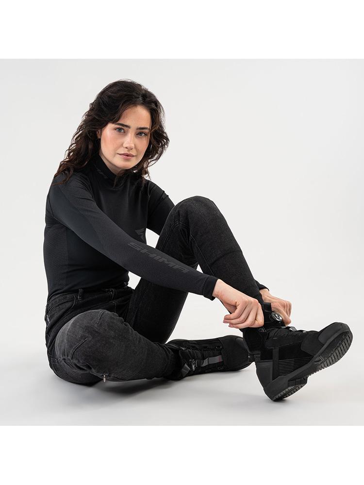 y414185　レディース　BLK M ᐉ Мотоботи жіночі SHIMA Edge Vent LADY р. 39 Black (36344