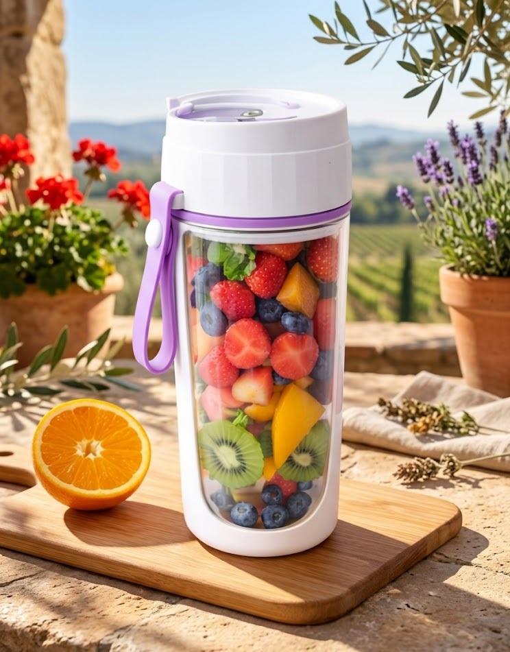 Блендер портативный аккумуляторный для смузи и коктейлей USB 500 мл (55654551)
