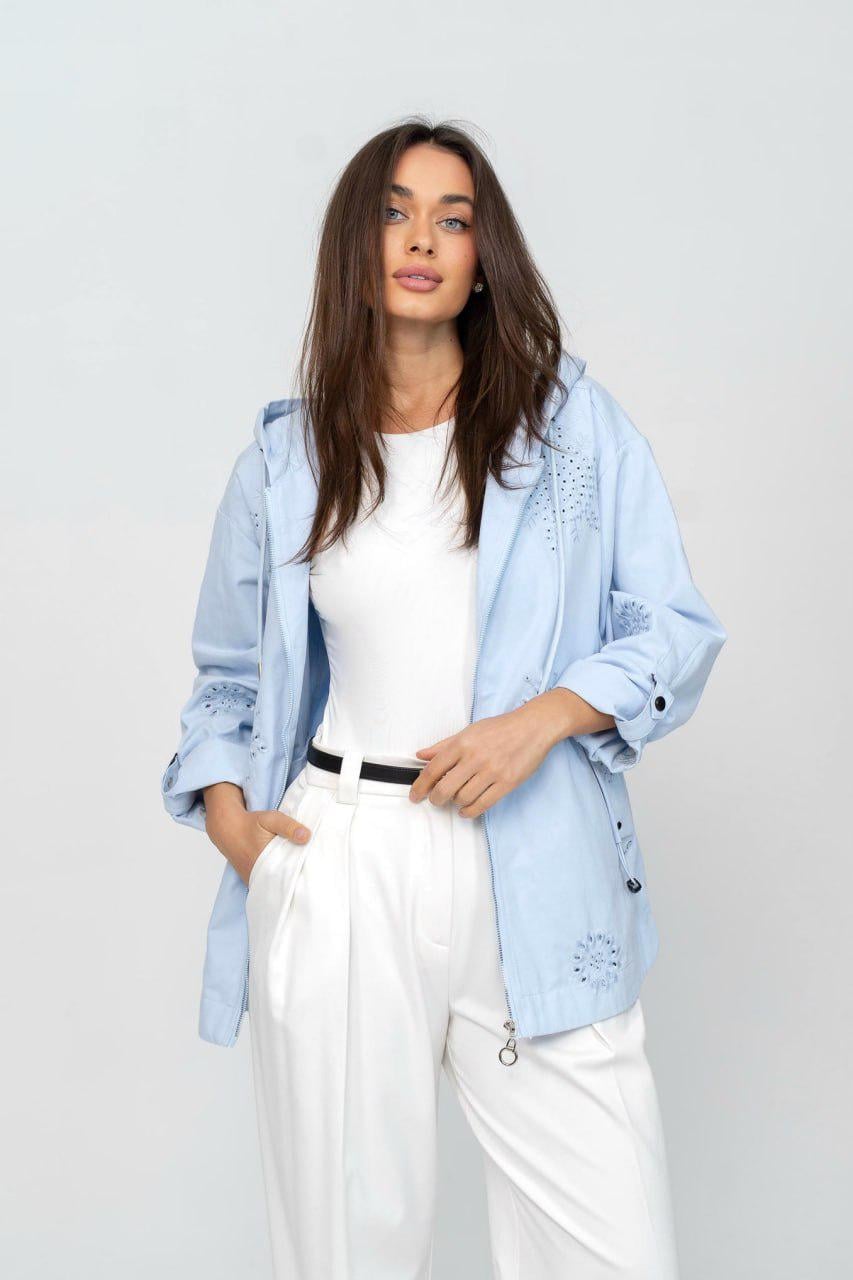 Ветровка-толстовка женская Ришелье 4XL Голубой (33298340)