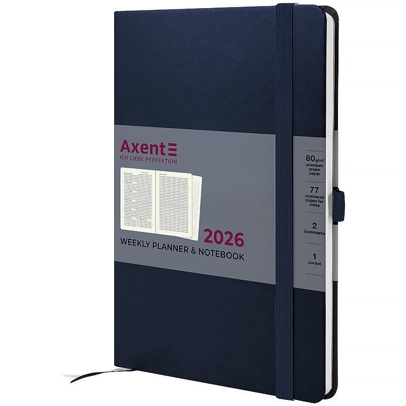 Еженедельник датированный 2026 Axent Prime Strong 145х210 мм 192 стр. Синий (8507-26-02-A)