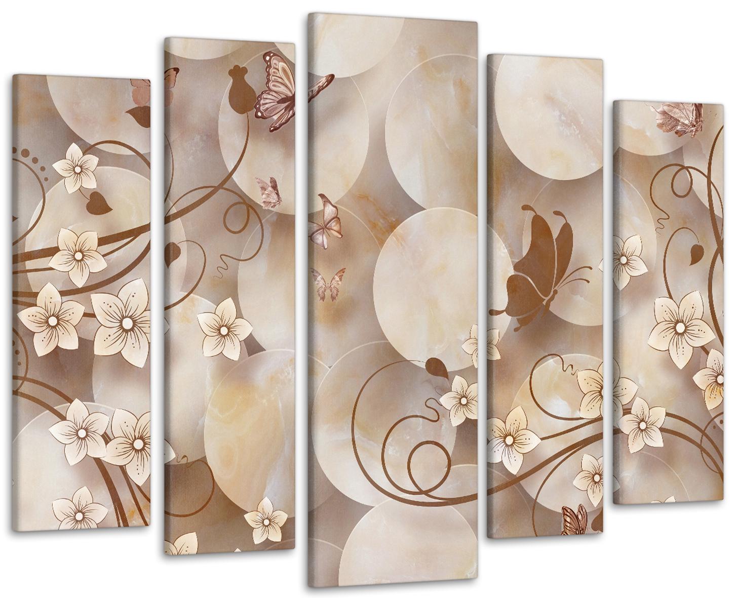 Картина модульная Абстракция Бабочки 99х140 см (Art-407_5)