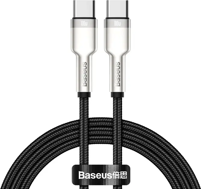 Кабель BASEUS Cafule Series Metal Data Cable Type-C to Type-C CATJK-D01 100W 2 м Black