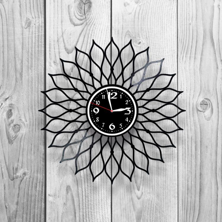 Часы настенные Лофт-ретро 0227 из виниловой пластинки