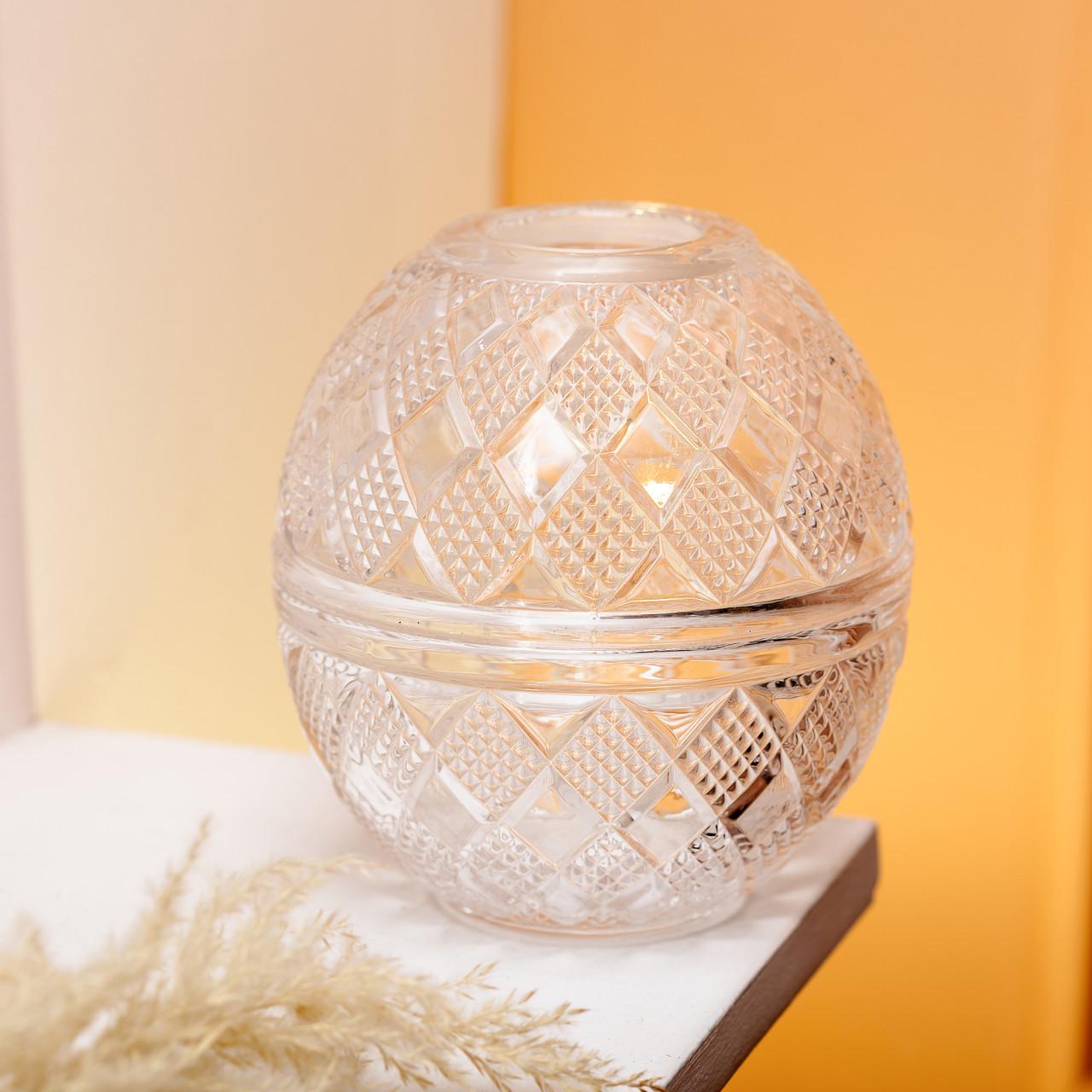 Серветниця на стіл кухонна скляна кругла у формі яйця HP-4-110 Ø15 см (A-034124) - фото 5 Серветниця на стіл кухонна скляна кругла у формі яйця HP-4-110 Ø15 см (A-034124) - фото 5