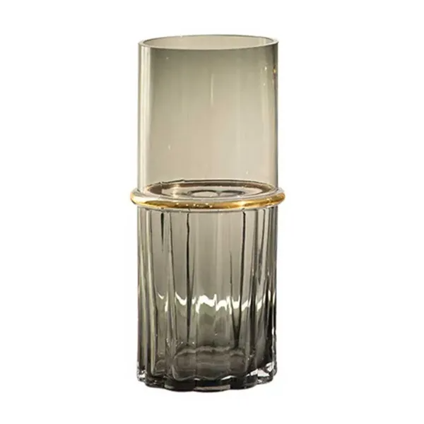 Ваза декоративная Gensent стеклянная 25 см Серый (HP-1704)