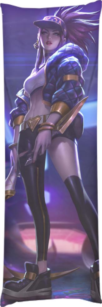 Подушка дакімакура Akali K/Da League of Legends 60x180 см (14097925)