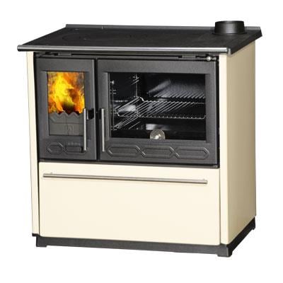 Печь с варочной поверхностью и духовкой Plamen 850 Glas N 8 кВт Кремовая (30393641)