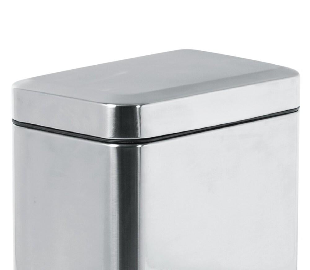 Ведро для мусора Zerix Sansa-TC0105 прямоугольное 5 л Нержавеющая сталь (ZX5893) - фото 3